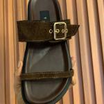 Suede Buckle Sandals
