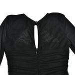 Black Mesh Cutout Dress with Sweetheart Bust