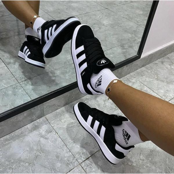 Black and White Adidas Sneakers